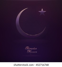 Ramadan Kareem, greeting background, vector illustration.
