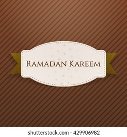 Ramadan Kareem greeting Badge with Text