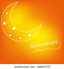 Ramadan Kareem greeting with beautiful gradient