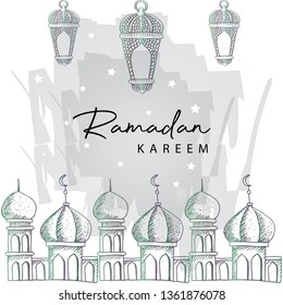 Ramadan Kareem greeting card.	