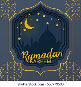Ramadan Kareem greeting card