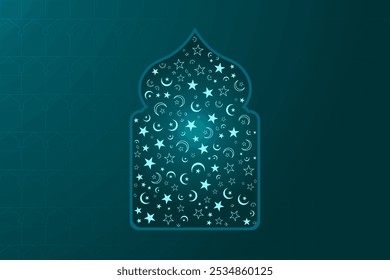 Ramadan kareem greeting card with arabic arabic calligraphy design