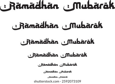 Ramadan Kareem Greeting Card in Arabic Calligraphy