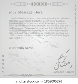 ramadan kareem greeting card background design