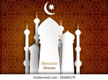 Ramadan Kareem Greeting card background