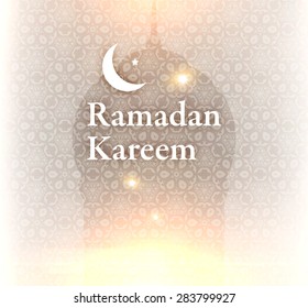 Ramadan Kareem. Ramadan Greeting Card Background. Holiday Design.
