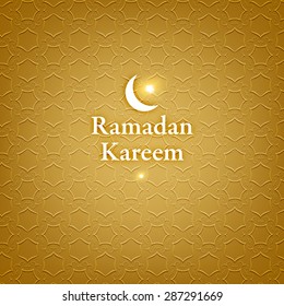 Ramadan Kareem. Ramadan Greeting Card Background. Muslim Pattern. Holiday Design.