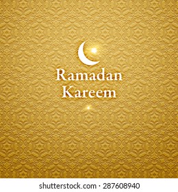 Ramadan Kareem. Ramadan Greeting Card Background. Muslim Pattern. Holiday Design.