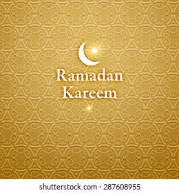 Ramadan Kareem. Ramadan Grußkartenhintergrund. Moslemisches Muster. Urlaubsdesign.