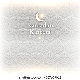 Ramadan Kareem. Ramadan Greeting Card Background. Muslim Pattern. Holiday Design.