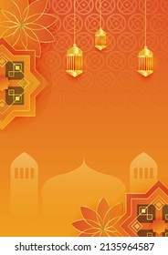 Ramadan kareem greeting card cover background for social media story or post, poster, flier, sale banner