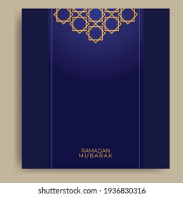 Ramadan kareem greeting card design on dark blue background. Great vector for social media, web, apps, sales promotion etc.