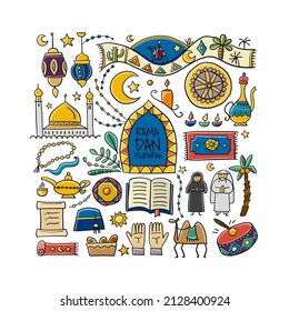Ramadan Kareem. Greeting Card design