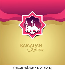 Ramadan kareem greeting card with gold and purple color. part 7
