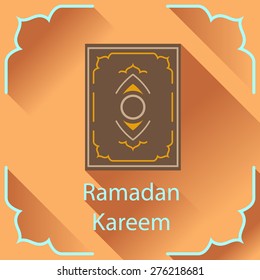 Ramadan Kareem greeting card. Islamic design element.