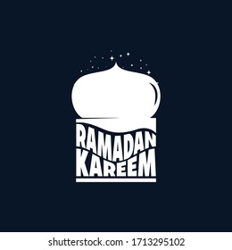Ramadan Kareem Greeting Card. Ramadhan Mubarak. Happy & Holy Ramadan. Month of fasting for Muslims. Arabic Calligraphy. logo for ramadan in arabic type.