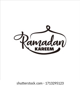 Ramadan Kareem Greeting Card. Ramadhan Mubarak. Happy & Holy Ramadan. Month of fasting for Muslims. Arabic Calligraphy. logo for ramadan in arabic type.