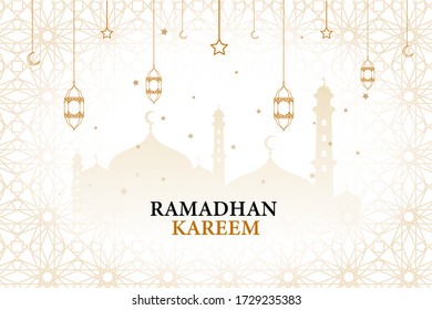 Ramadan Kareem Greeting Card Ramadhan Mubarak.