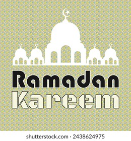 Ramadan Kareem Greeting Card Ramadhan Mubarak - Translated Happy - Holy Ramadan - Month of fasting for Muslims - Arabic Calligraphy.