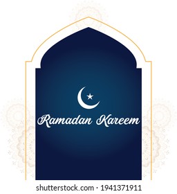 Ramadan Kareem Greeting card, social media post, banner design template