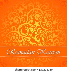 Ramadan Kareem. A greeting card template. vector illustration