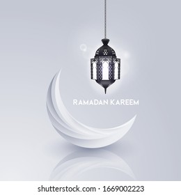 Ramadan kareem greeting card template islamic with geomteric pattern. vector illustration