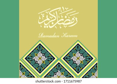 
Ramadan Kareem greeting card template with arabic calligraphy
Islamic painting style ornaments are very suitable for various purposes. Vector