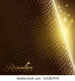 Ramadan Kareem greeting card template islamic arabic pattern background banner design