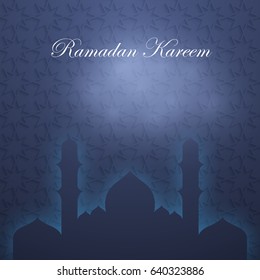 Ramadan kareem greeting card template. Stock vector