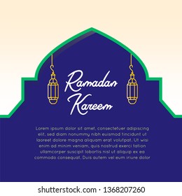 ramadan kareem greeting card templates. vector