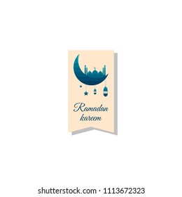 Ramadan Kareem Greeting Card Vector Template Design Illustration