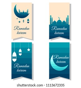 Ramadan Kareem Greeting Card Vector Template Design Illustration