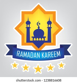 Ramadan kareem greeting card vector design, modern concept,  Ramadan traditions