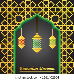Ramadan Kareem greeting card - Vector