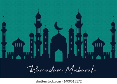 Ramadan Kareem Greeting Card Vector illustrator - Vector