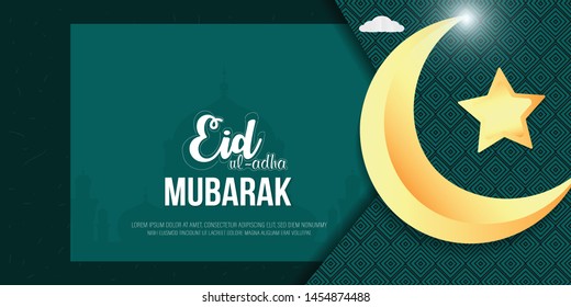 Ramadan Kareem greeting card vector design - Islamic art illustration with moon and text ‘Ramadan Kareem’. Islamic background with Islamic illustration