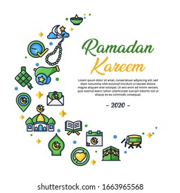 Ramadan Kareem Greeting Card Vector Template