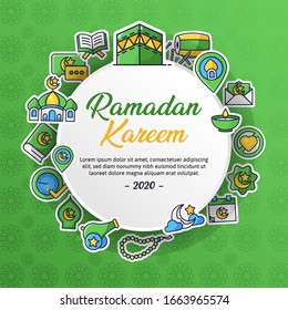 Ramadan Kareem Greeting Card Vector Template