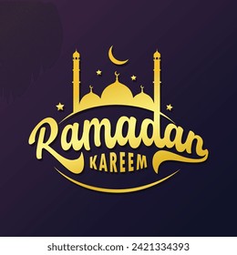 Ramadan Kareem Grußkarte, Vektorgrafik. Ramadan heißt auch Ramazan, Ramzan, Ramadhan ist Muslime weltweit ein Monat des Fastens. Ramadan Poster, Banner, Template Design.
