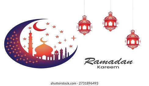 ramadan kareem greeting card vector islamic festival