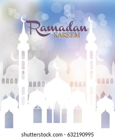 Ramadan Kareem greeting card. Vector illustration