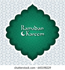 Ramadan Kareem greeting card. Vector illustration.
