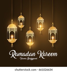 Ramadan Kareem Arabic Lantern Calligraphy Islamic Stock Vector (Royalty ...