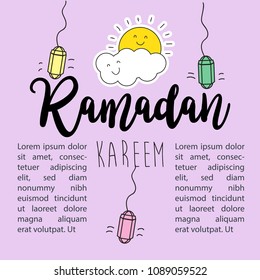 Ramadan Kareem Greeting Design Template Background
