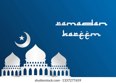 Ramadan Kareem greeting design vector illustration eps 10