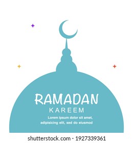 Ramadan Kareem greeting flat illustration