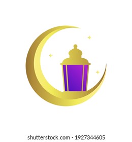 Ramadan Kareem greeting with gold color