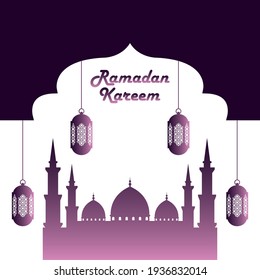 Ramadan Kareem Greeting islamic background vector illustration