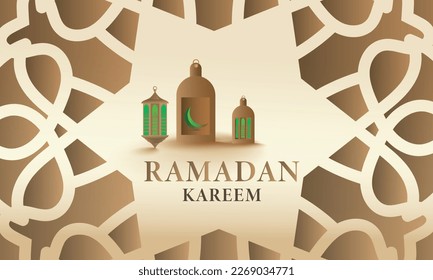 Ramadan Kareem greeting. islamic design, gold color,card, ramadan background