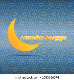 Ramadan kareem greeting with islamic pattern